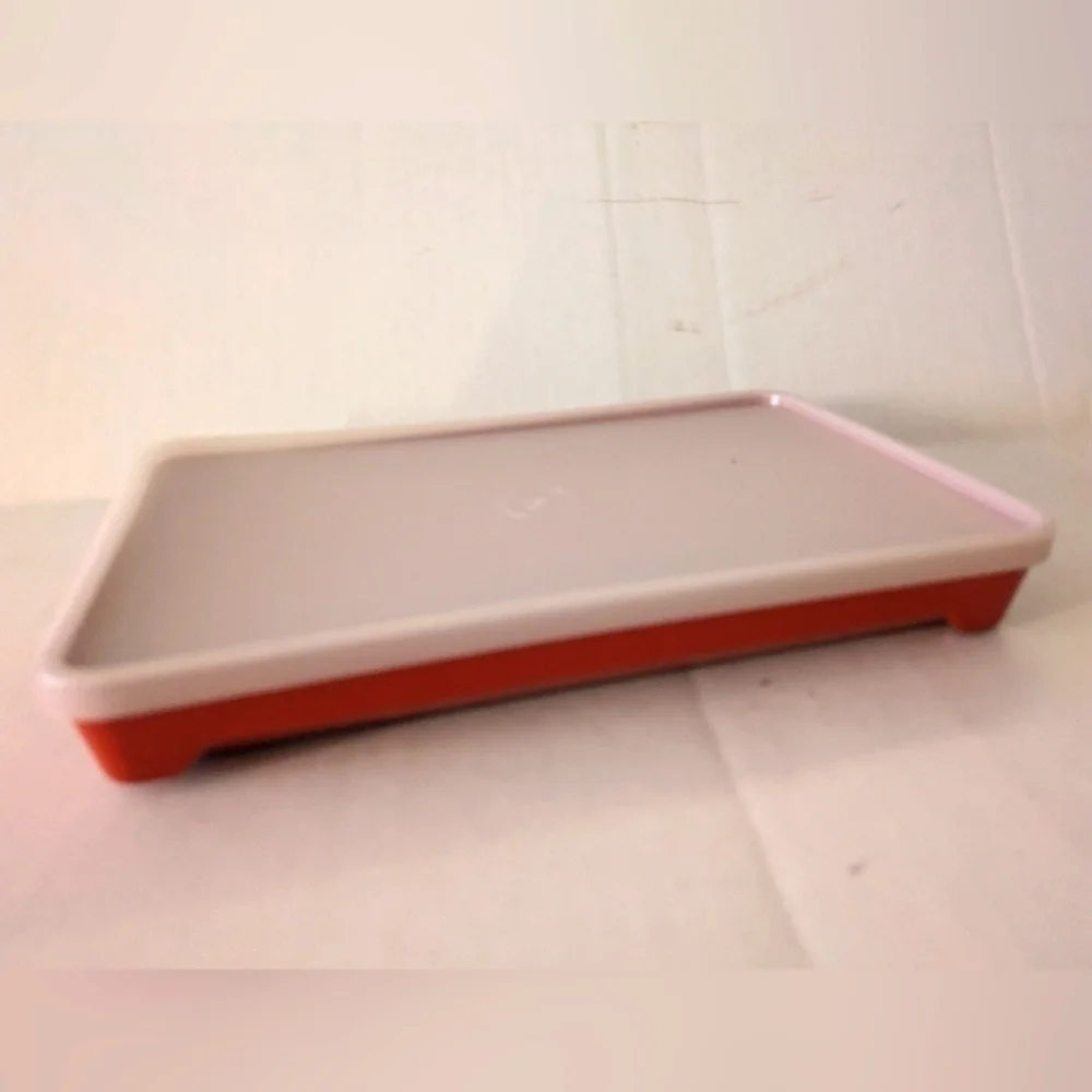 Vintage Tupperware Bacon Cold-Cut Deli Keeper red/ paprika container.